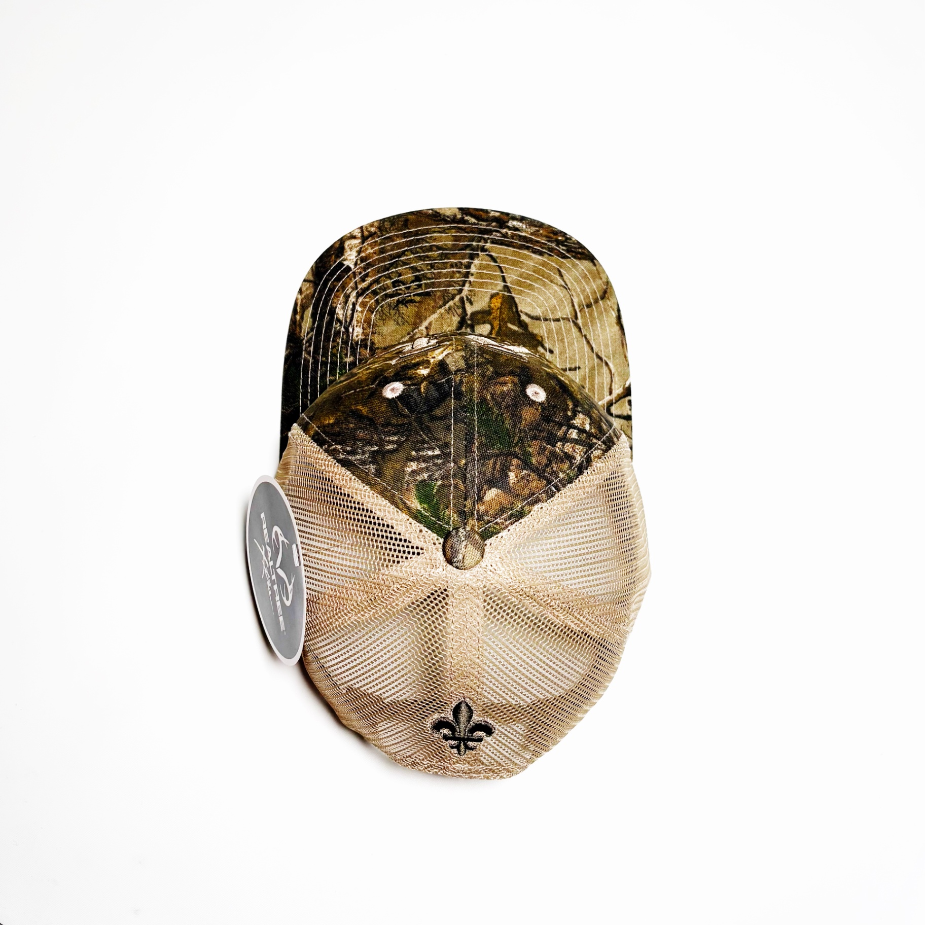 Détail de la casquette trucker camouflage Realtree officielle